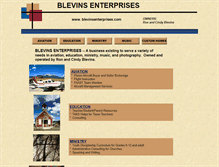 Tablet Screenshot of blevinsenterprises.com